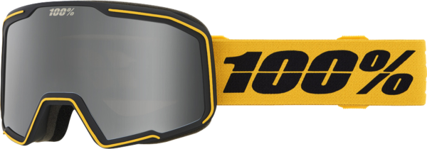 100% Valnor Goggle Black Camel - Silver Mirror Lens