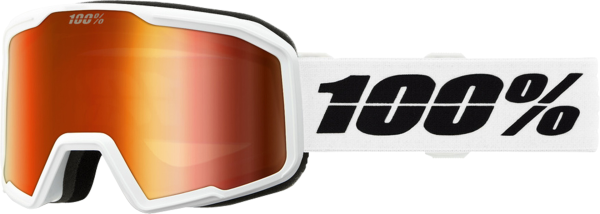 100% Valnor Goggle White/red - Red Mirror Lens