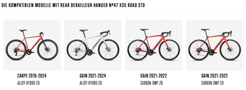 Orbea Schaltauge GAIN 2018+, OPTIMA 2019/20, Carpe/Vector 19, Vibe 21