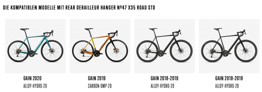 Orbea Schaltauge GAIN 2018+, OPTIMA 2019/20, Carpe/Vector 19, Vibe 21